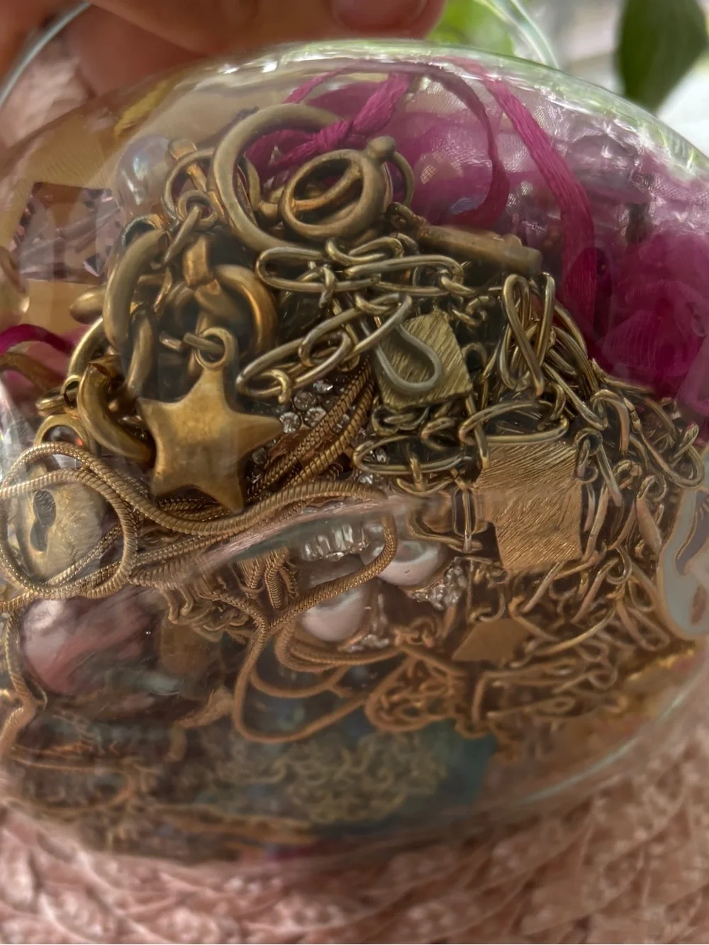 Mystery Jewelry Jar with over 1lb of Wearble Pieces